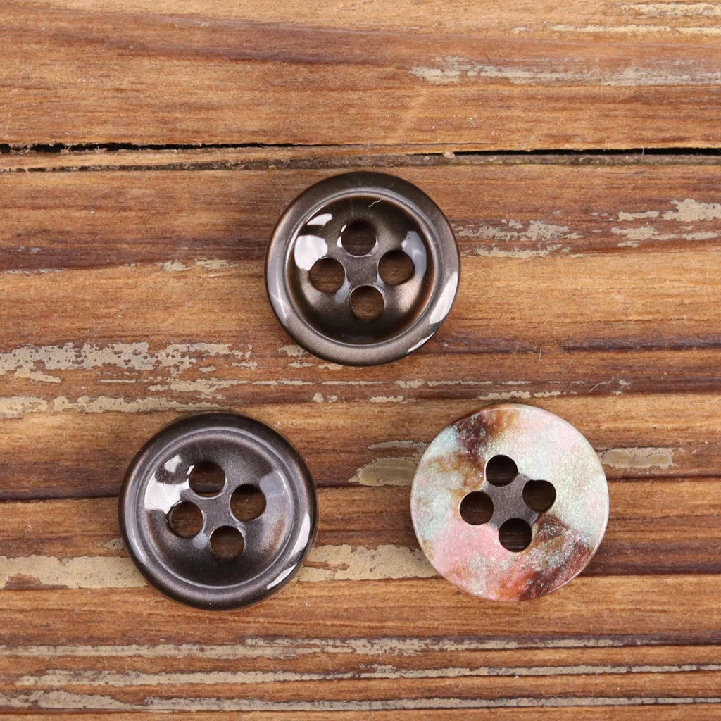 10pcs 11.5mm Black Shell Shirt Buttons