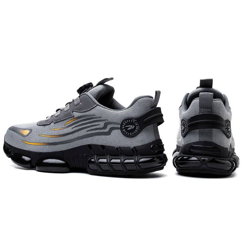 Indestructible Steel Toe Slip Resistant Abrasion Resistant Work Shoes Men Tough and Comfortable