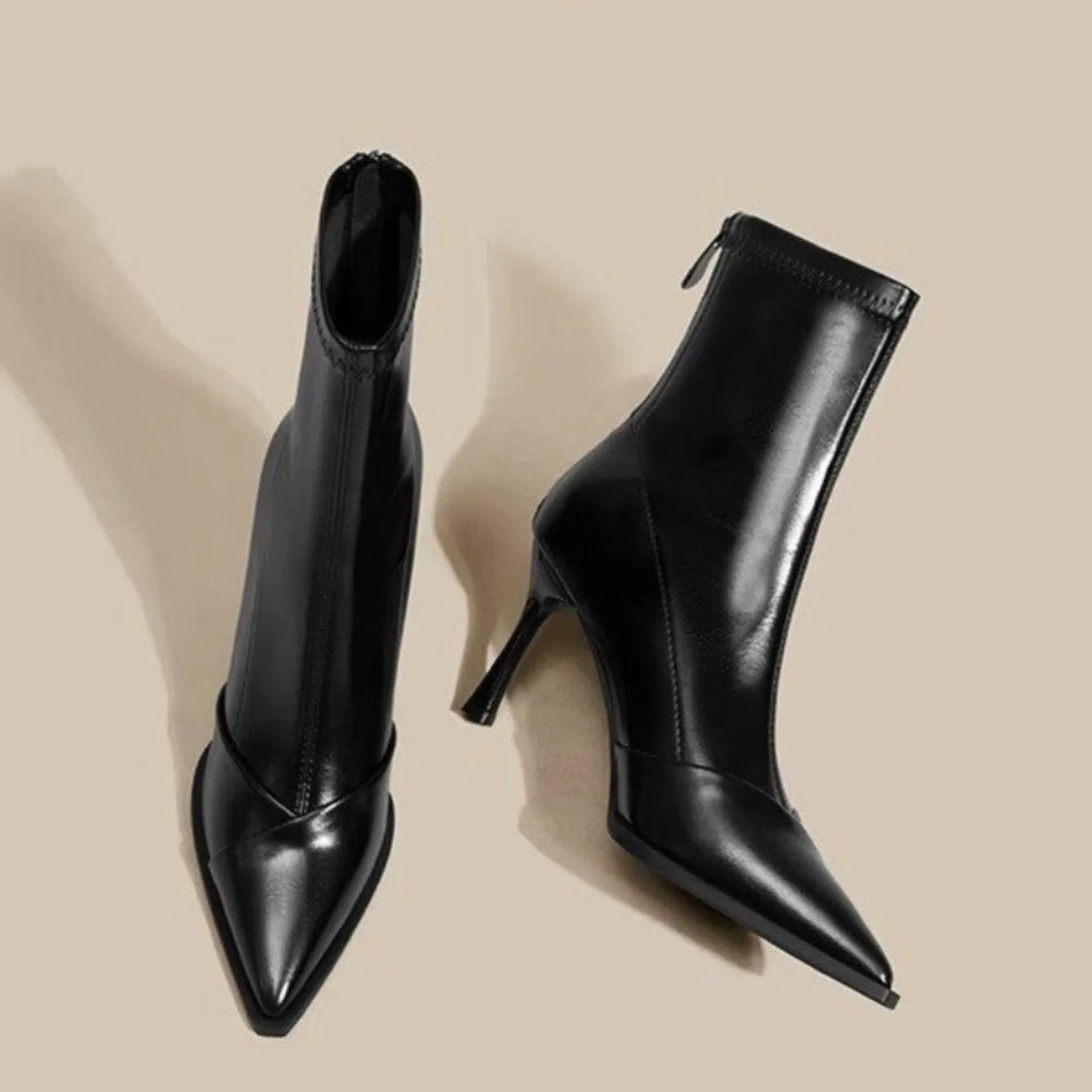 High Heel Elegant Pointed Toe Slim Ankle Boots
