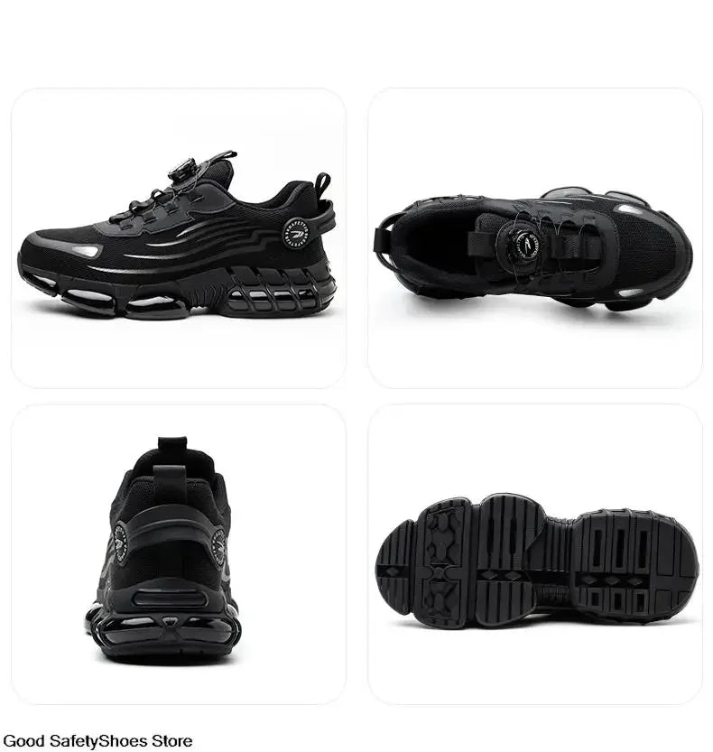 Indestructible Steel Toe Slip Resistant Abrasion Resistant Work Shoes Men Tough and Comfortable