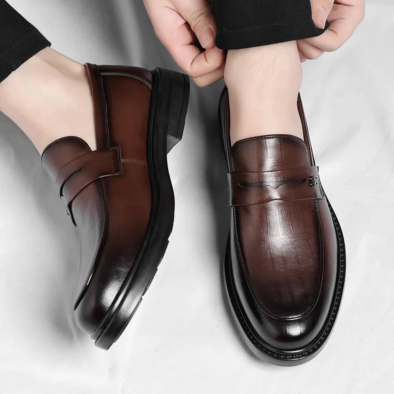 Italian Handmade Genuine Leather Slip-on Loafers