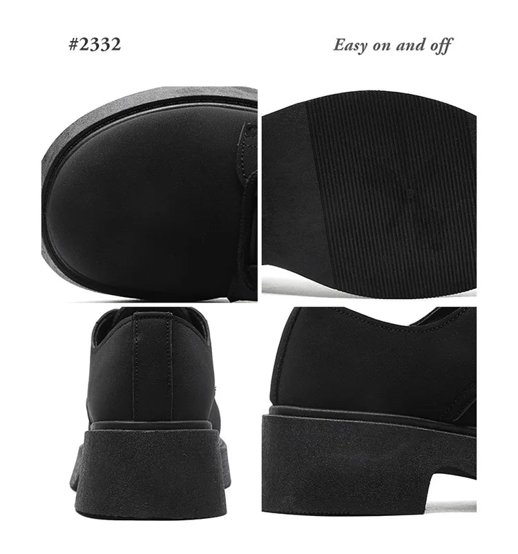 Classic British-Style Round-Toe Youth Streetwear Leather Shoes