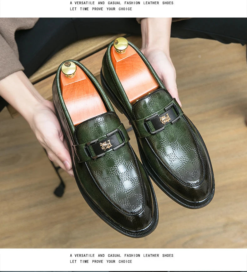 Leather British Style Casual Slip-on Breathable Loafers