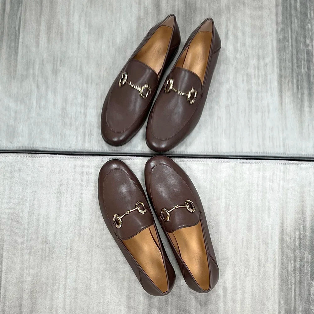 Genuine Leather Flats Outwear Casual Shoes
