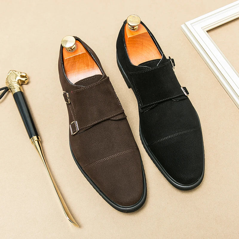 Versatile High-end Monk Strap Style Loafers