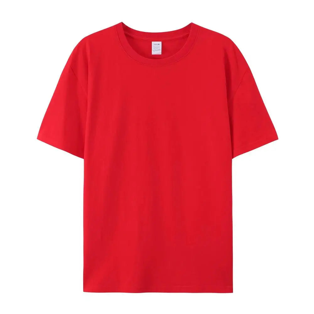 Plain Cotton Short Sleeve Unisex Crew Neck T-shirts