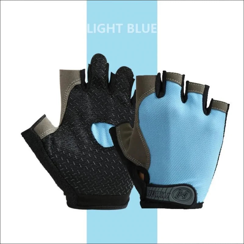 Fingerless Anti-Slip Shock-Absorbing Breathable Sports Gloves