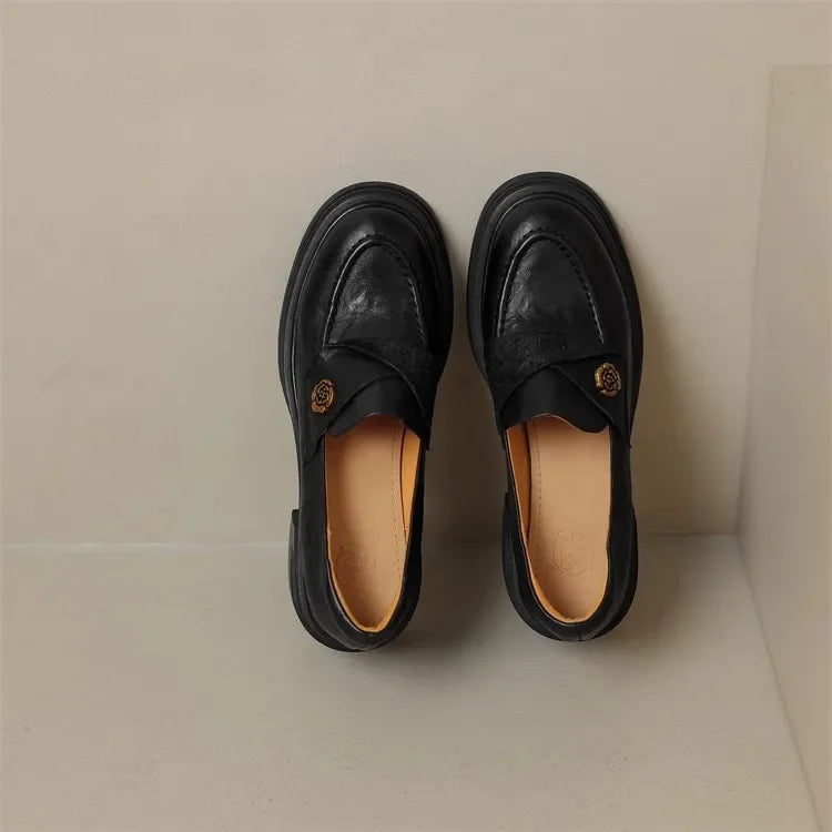 High Heel Retro Loafers