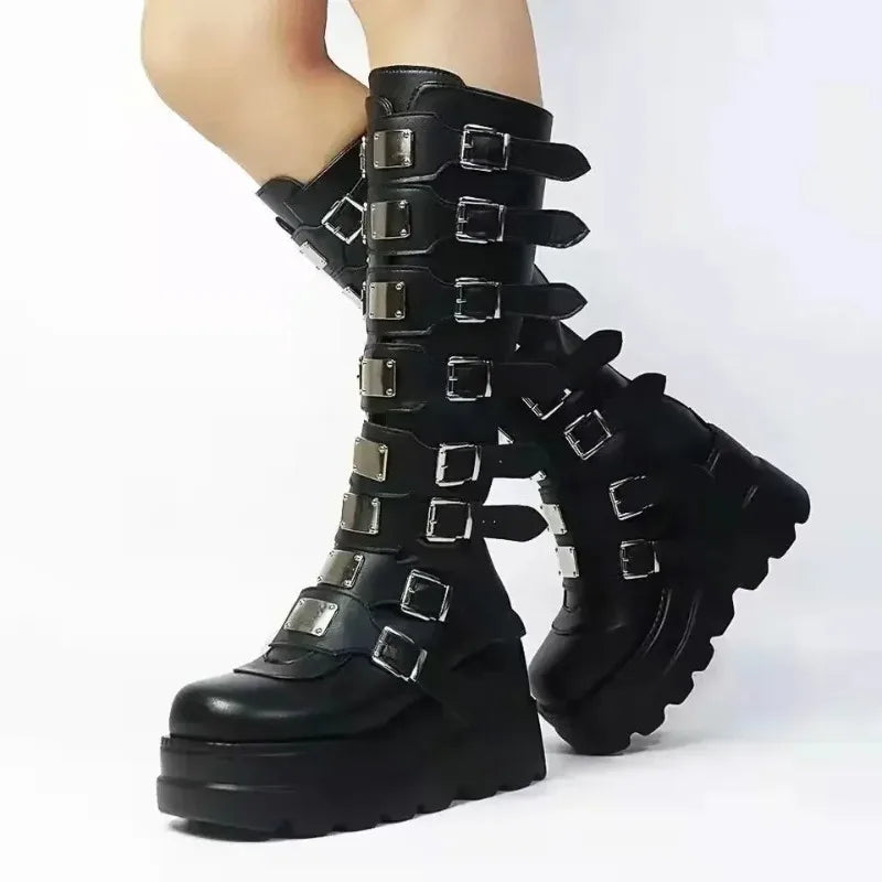 Long Boots Gothic Knee High Boots