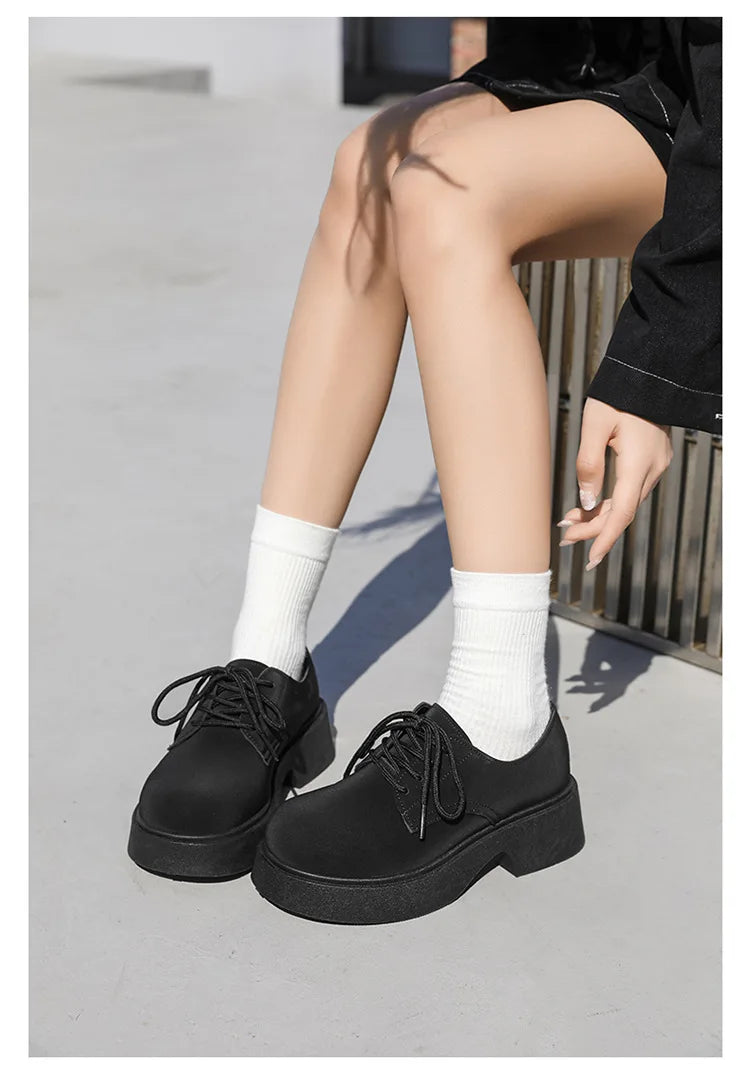 Classic British-Style Round-Toe Youth Streetwear Leather Shoes