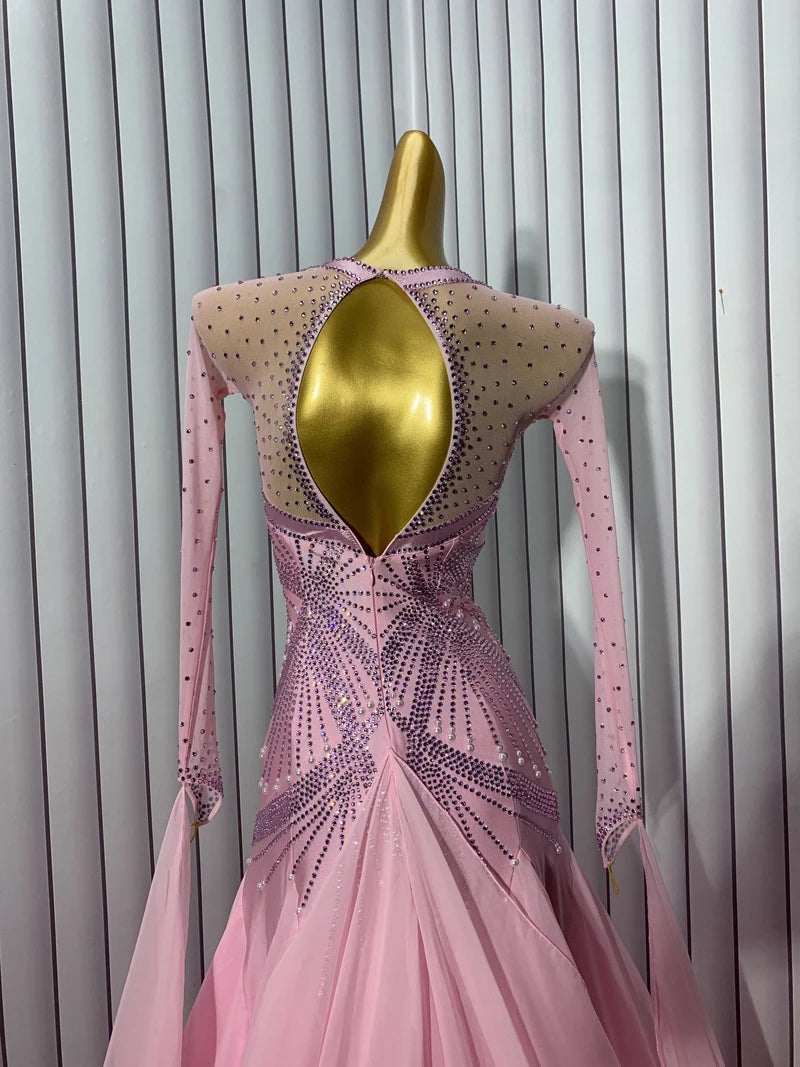 Ballroom Dance Dress with wings hole on back