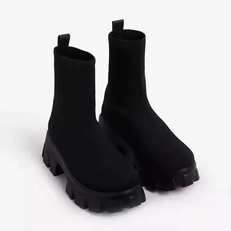 Breathable Casual Wedges Platform Ankle Boots