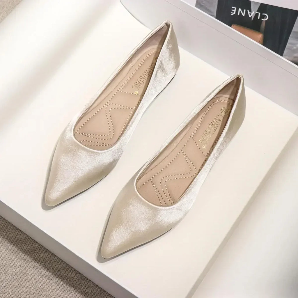 Ladies Low Heel Elegant Non Slip Flat