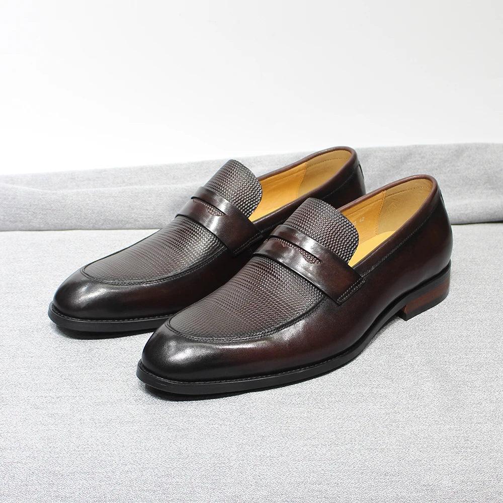 Italian Slip-On Genuine Leather Penny Loafers