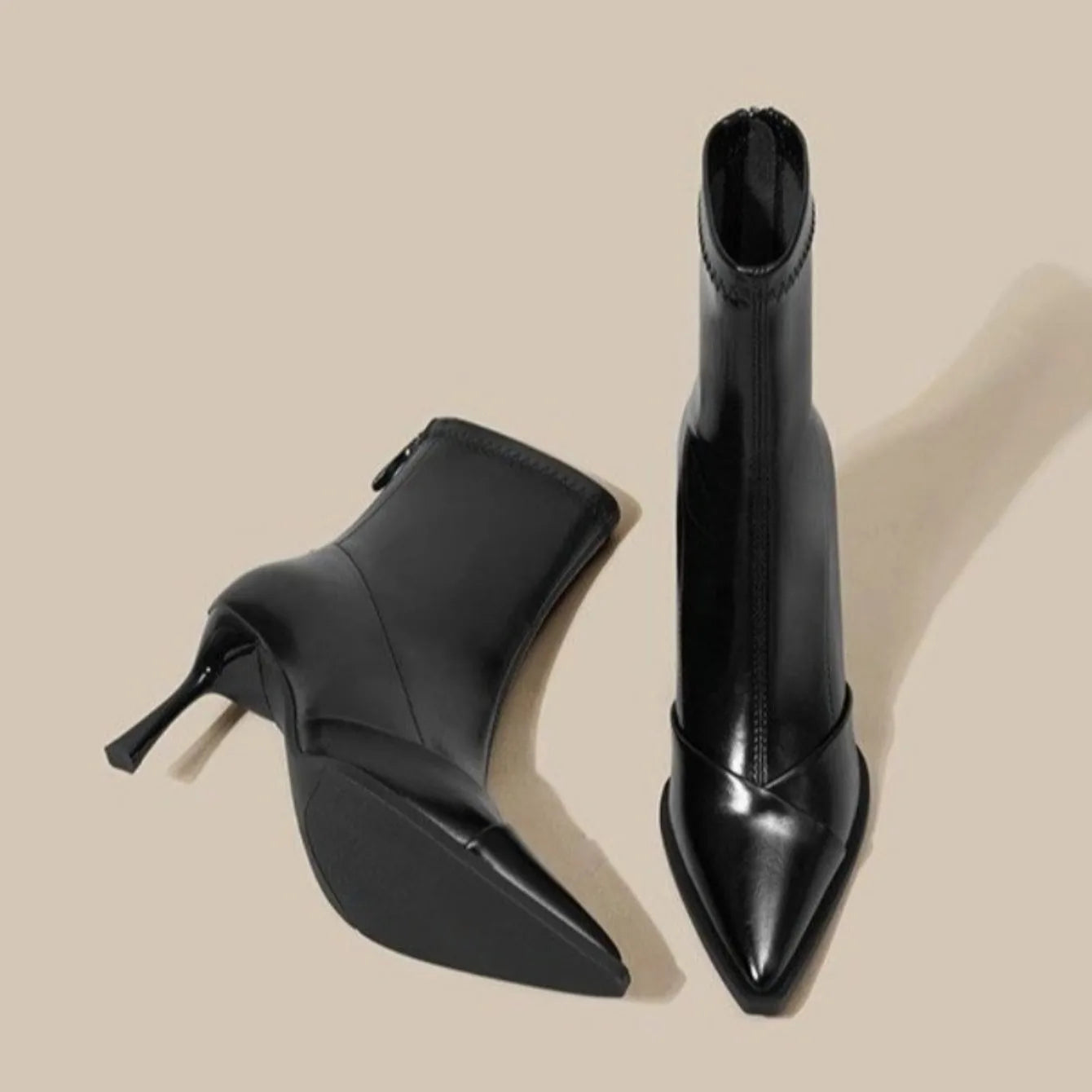 High Heel Elegant Pointed Toe Slim Ankle Boots