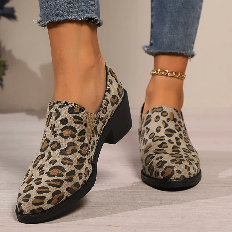 Leopard Print Penny Loafers