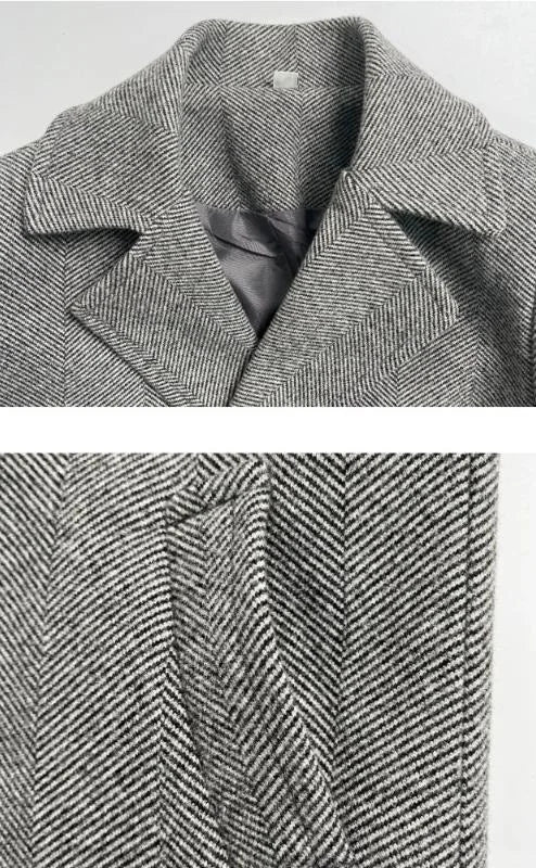 Handsome Boys British Style Winter Wool Long Coat 3-15Y