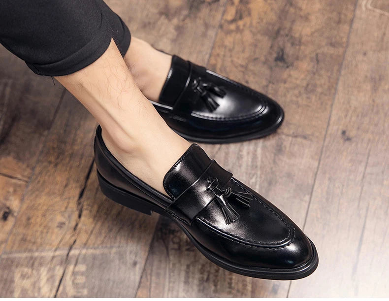 Slip on Tassel Leather Loafer