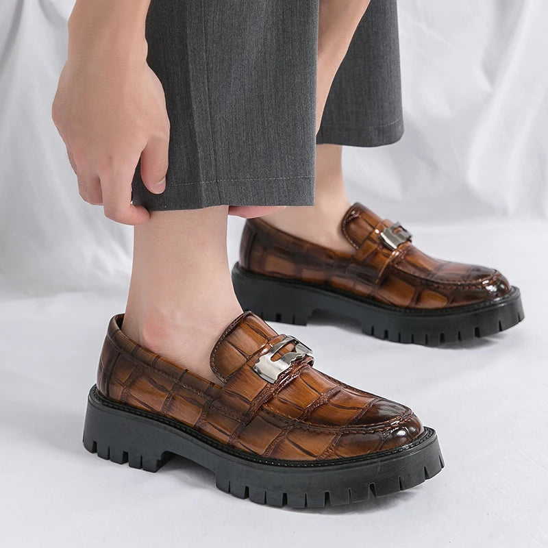 STRONGSHEN Casual Leather Loafers