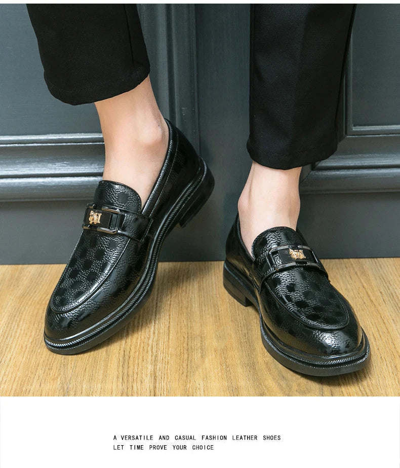 Leather British Style Casual Slip-on Breathable Loafers