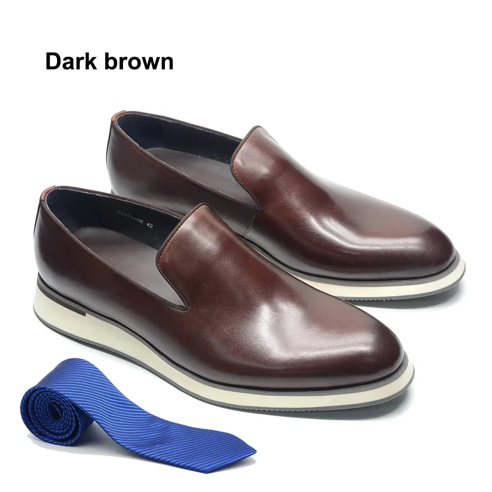 Classic Genuine Leather Loafer, Luxury Handmade Minimalist Style