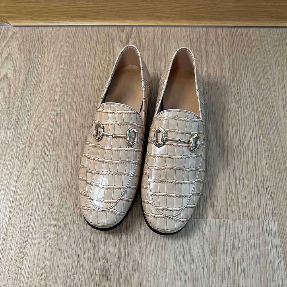 Genuine Leather Flats Outwear Casual Shoes