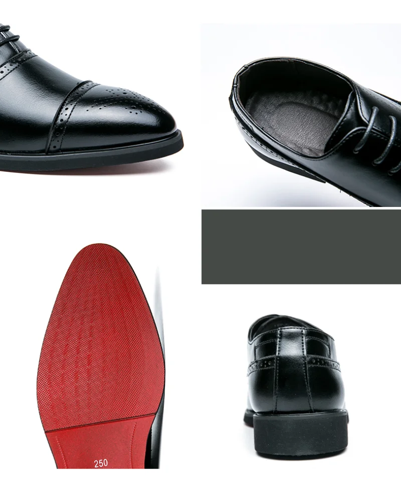 Red Sole Retro Carved Lace-up Oxfords