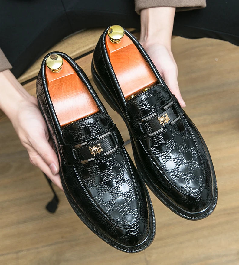 Leather British Style Casual Slip-on Breathable Loafers