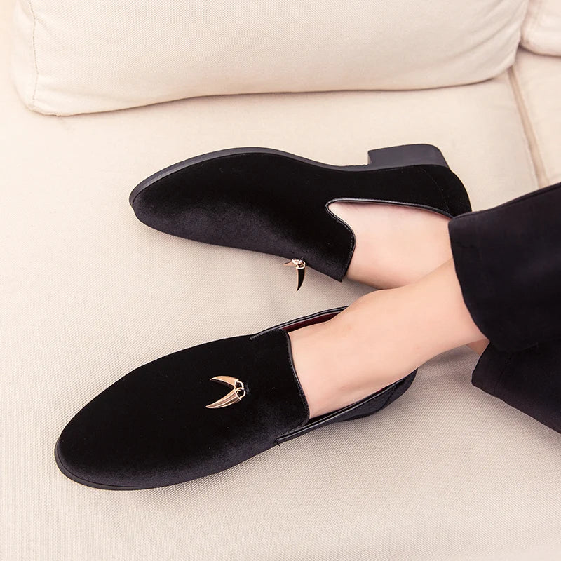 Men Loafer Shoes Comfortable Breathable Faux Suede Formal Business Men Shoes