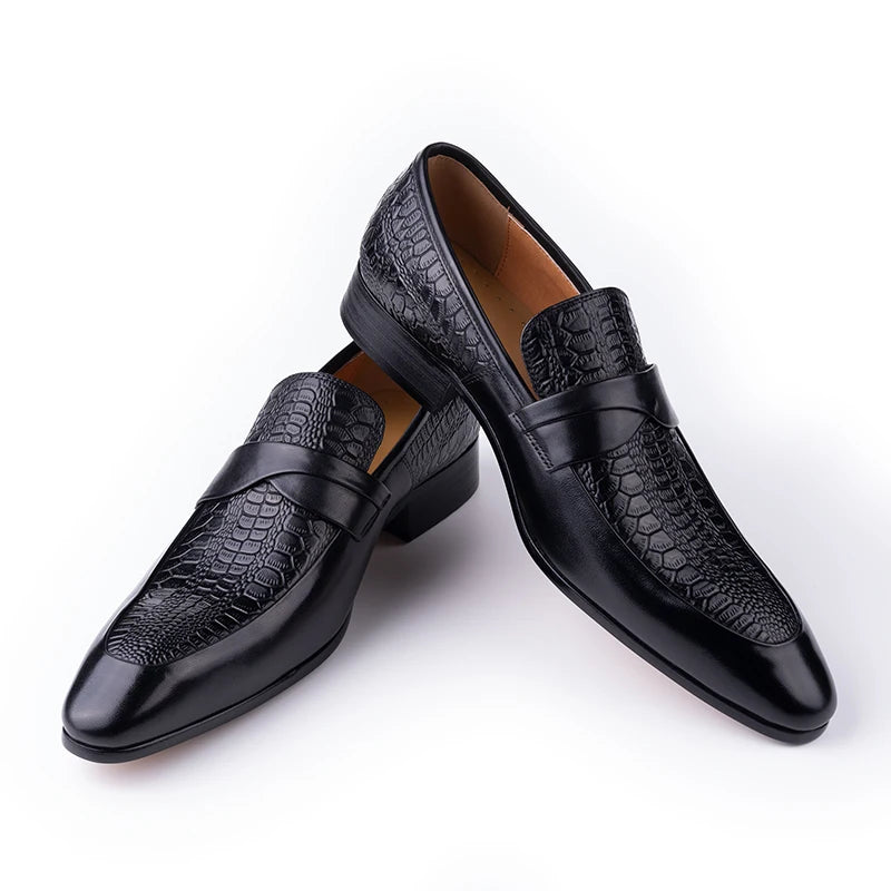 Genuine Leather British Style Point Toe Shoes
