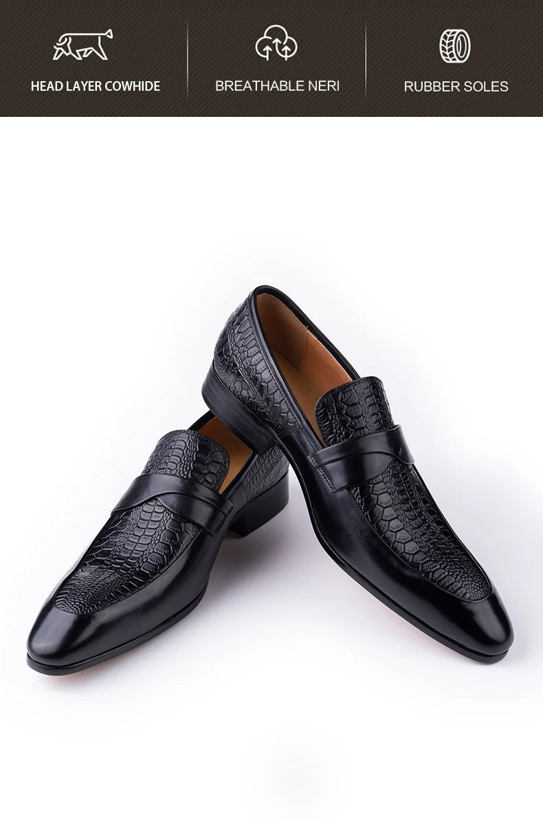 Genuine Leather British Style Point Toe Shoes