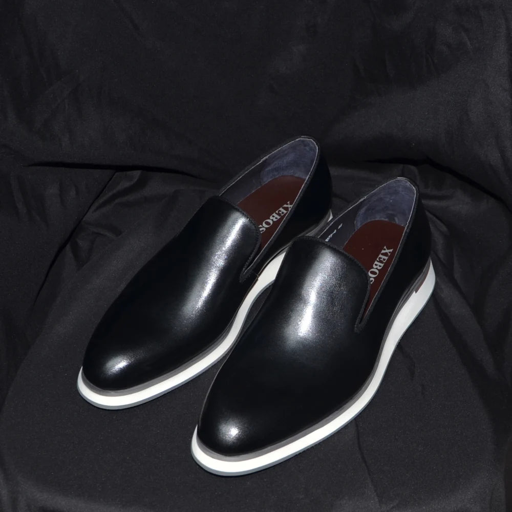 Classic Genuine Leather Loafer, Luxury Handmade Minimalist Style