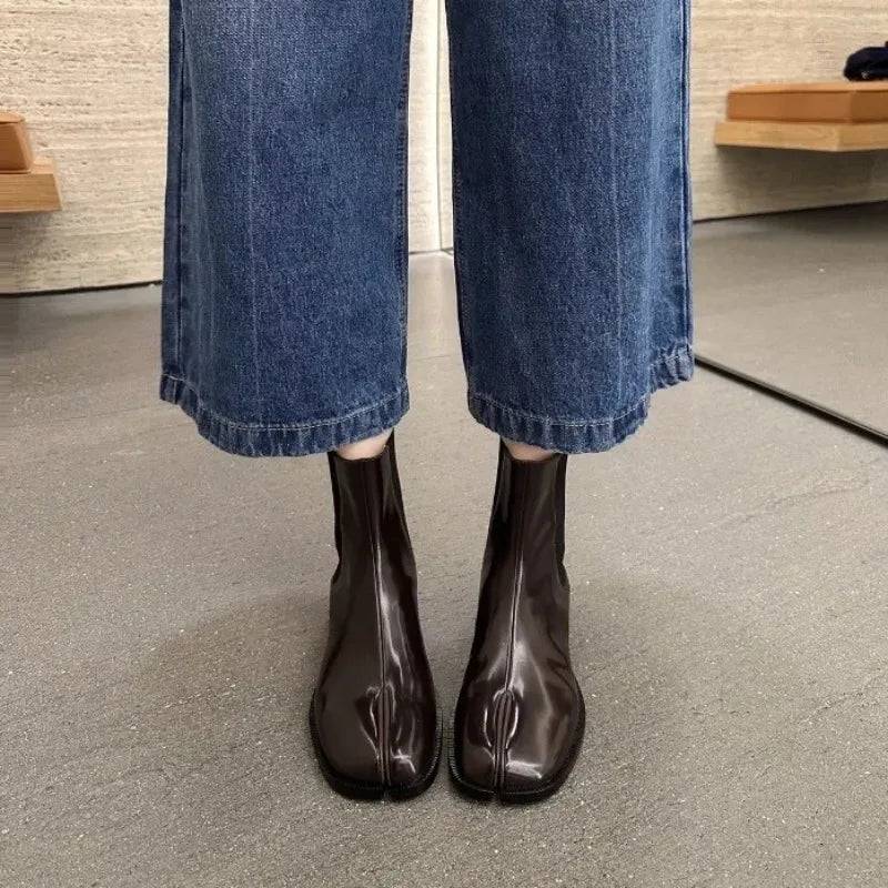 British Style Horse Hoof Design Leather Shoes