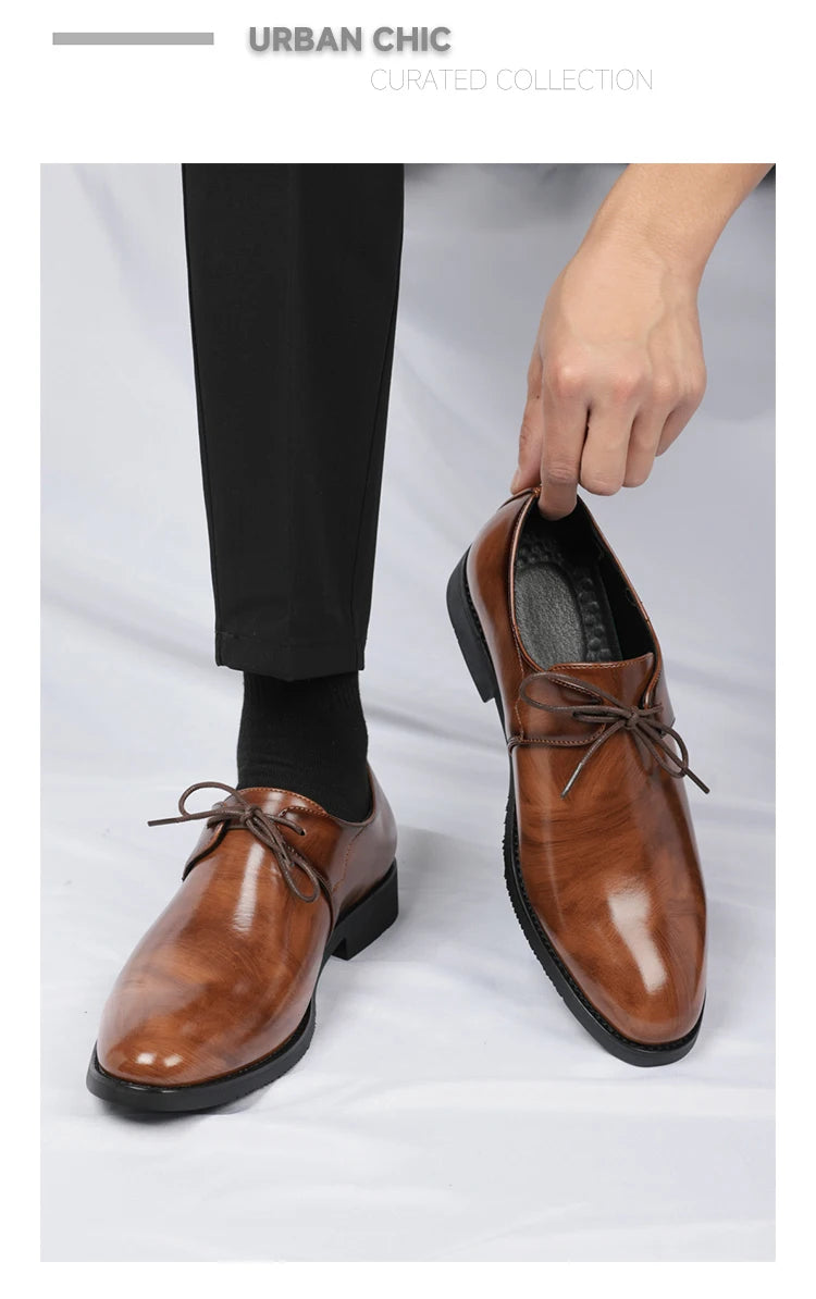 Casual Business Comfortable Pointed Toe Leather Dress Shoes