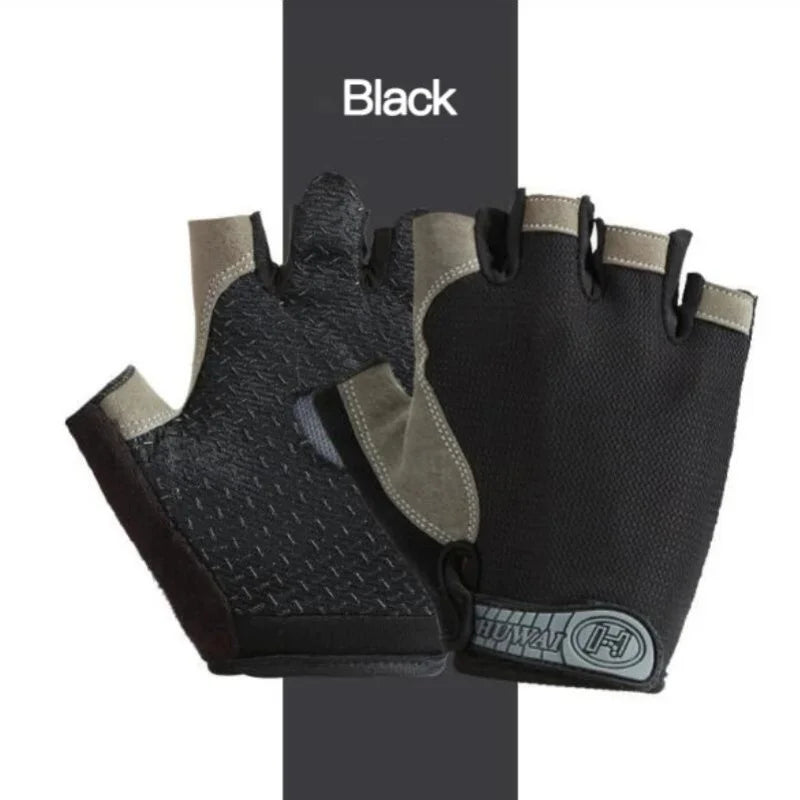 Fingerless Anti-Slip Shock-Absorbing Breathable Sports Gloves