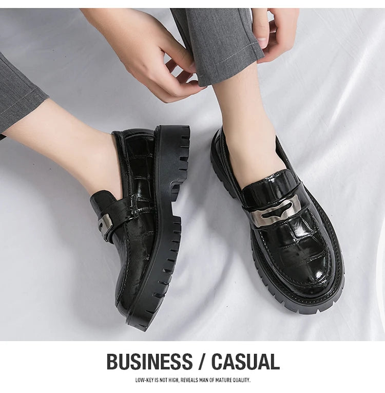STRONGSHEN Casual Leather Loafers