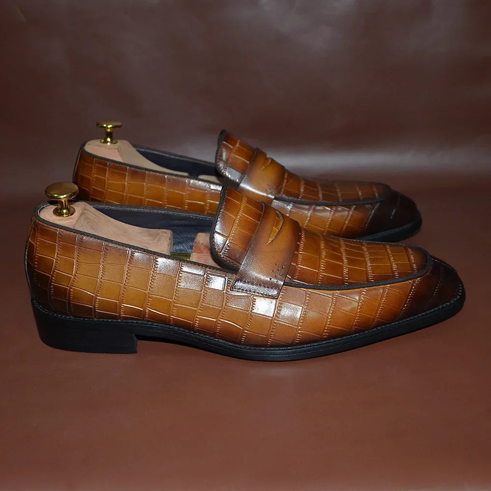 Classic Handmade Italian Style Genuine Cow Leather Penny Loafer