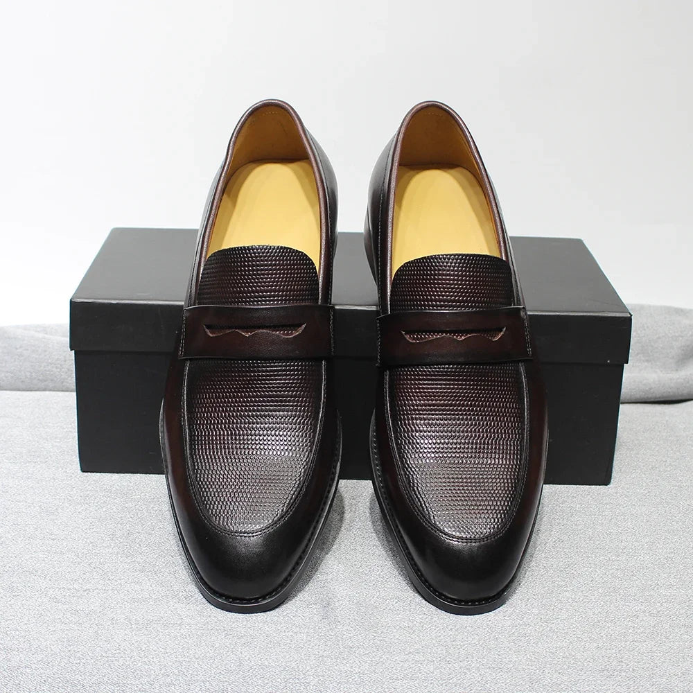 Italian Slip-On Genuine Leather Penny Loafers