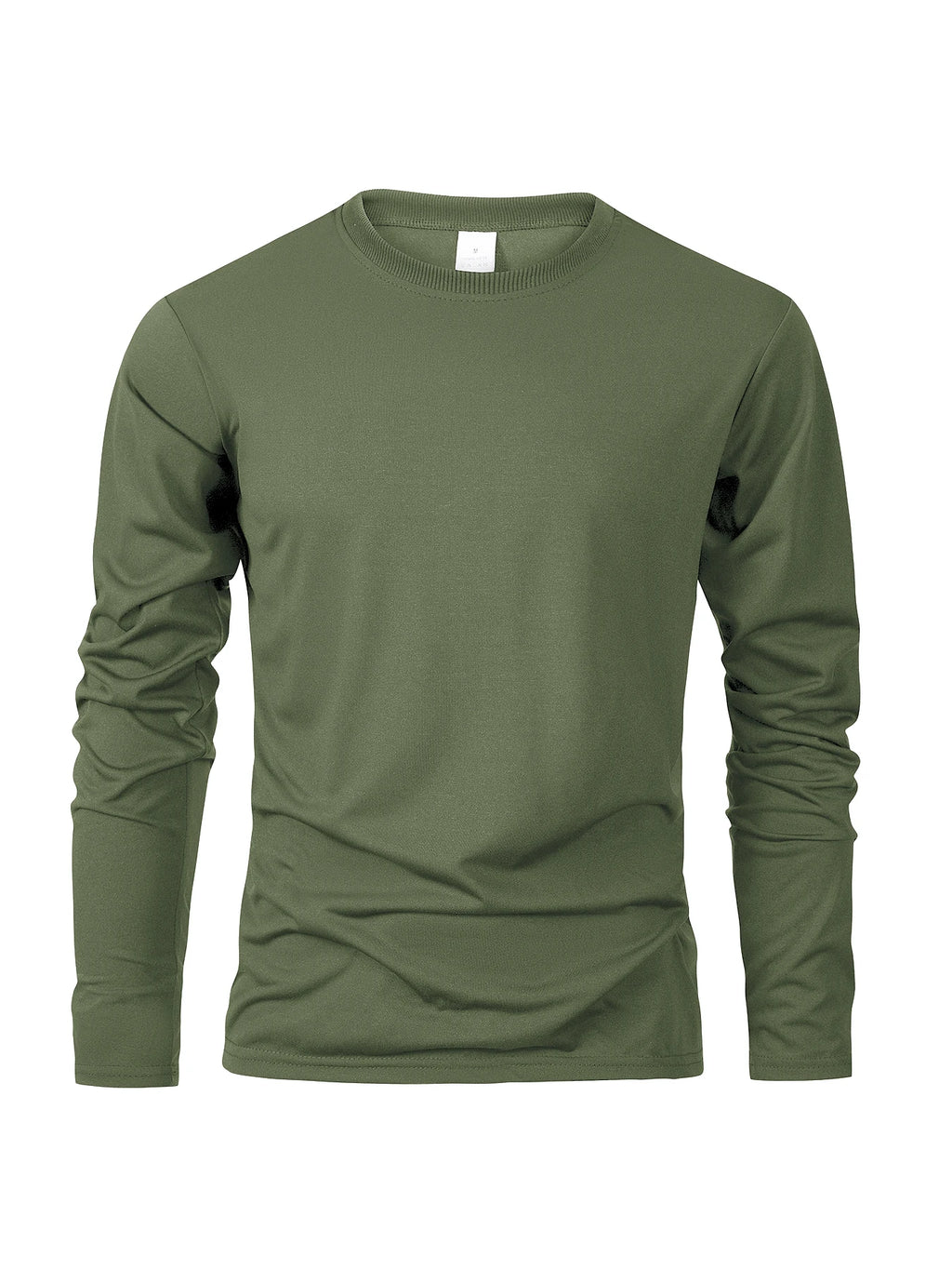 Long Sleeve Casual Tops Solid Color T-Shirt