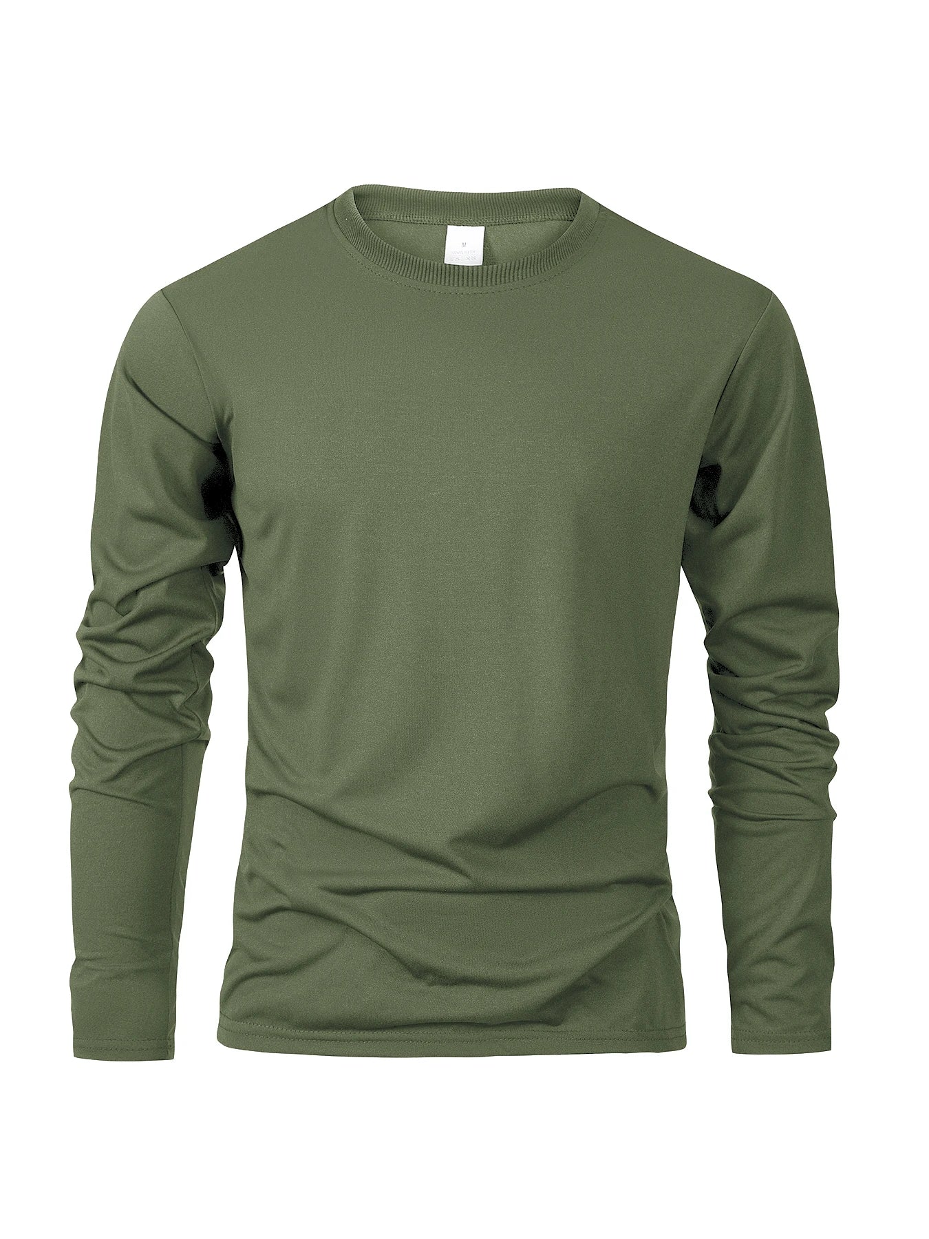 Long Sleeve Casual Tops Solid Color T-Shirt