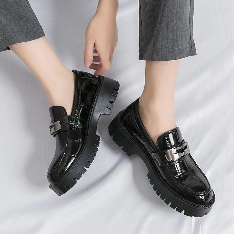 STRONGSHEN Casual Leather Loafers