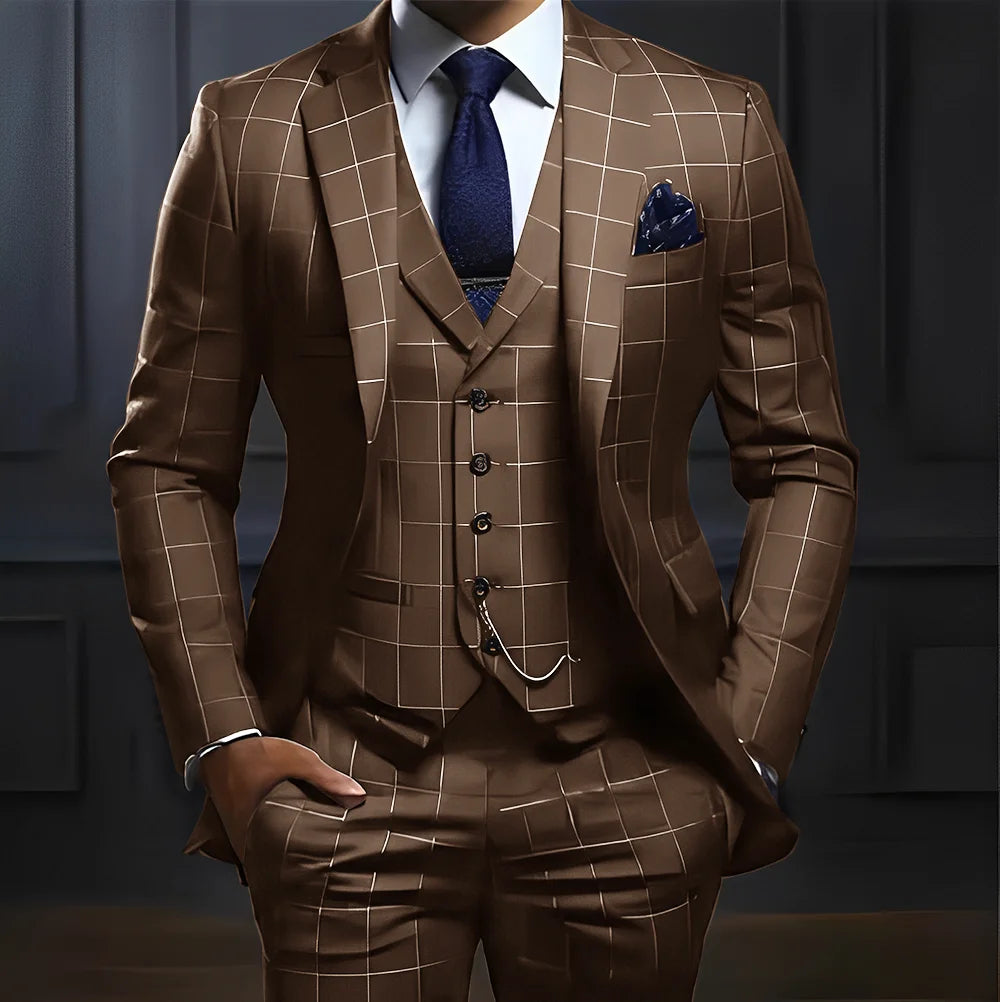 3 piece Formal Business Work Tuxedo Custom Color