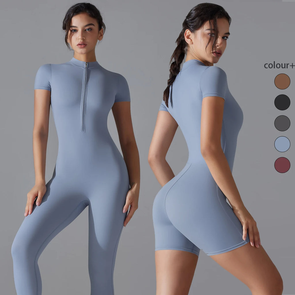 Women Fitness Sports Bodysuit Yoga Suit  Breathable Quick Dry