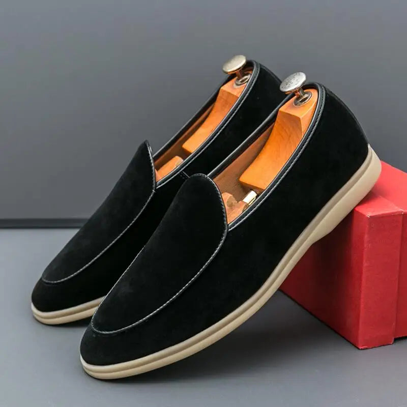 British Style Suede Casual Breathable Slip-on Loafers