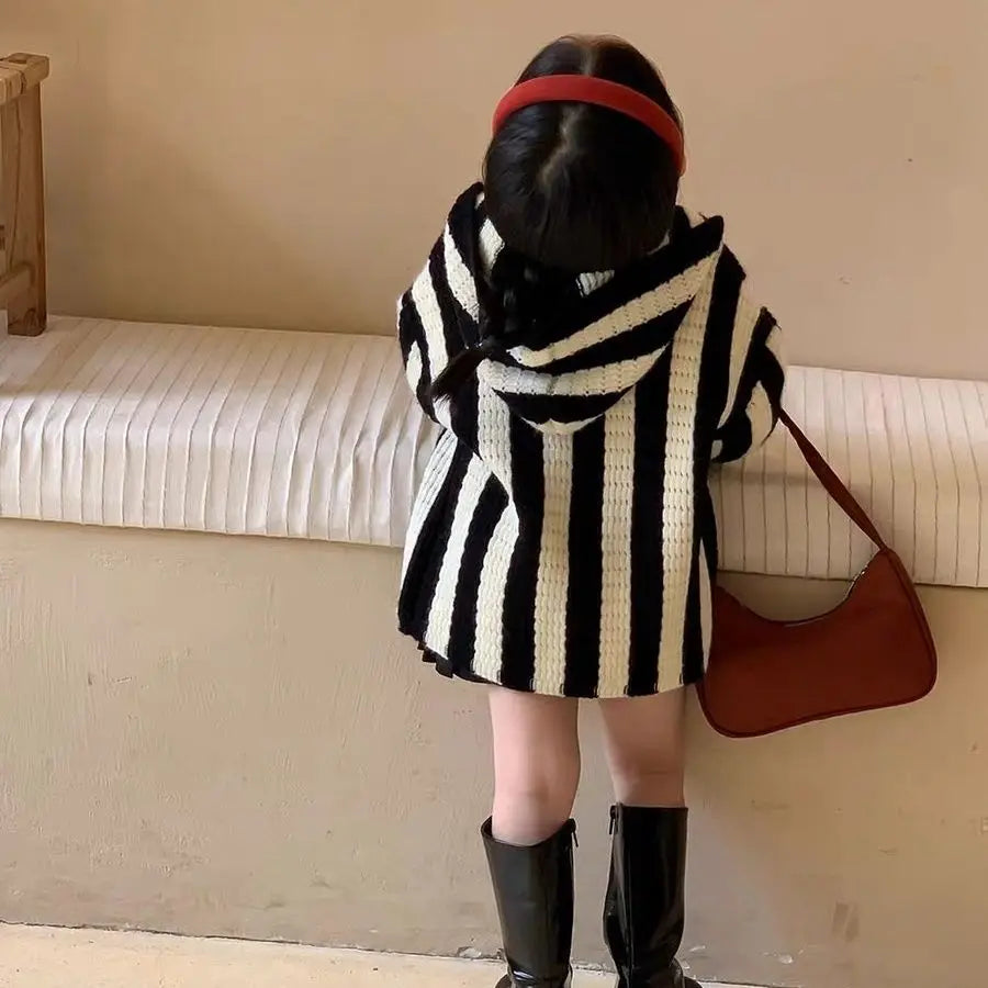 Knitting Cardigan Hooded Tide Simple