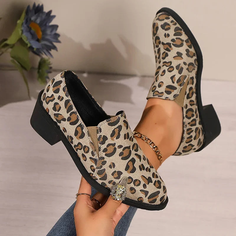 Leopard Print Penny Loafers
