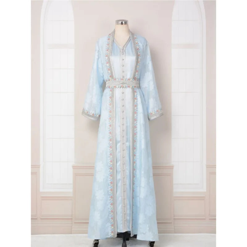 Eid Arab Muslim Style 2 Piece Dress Set