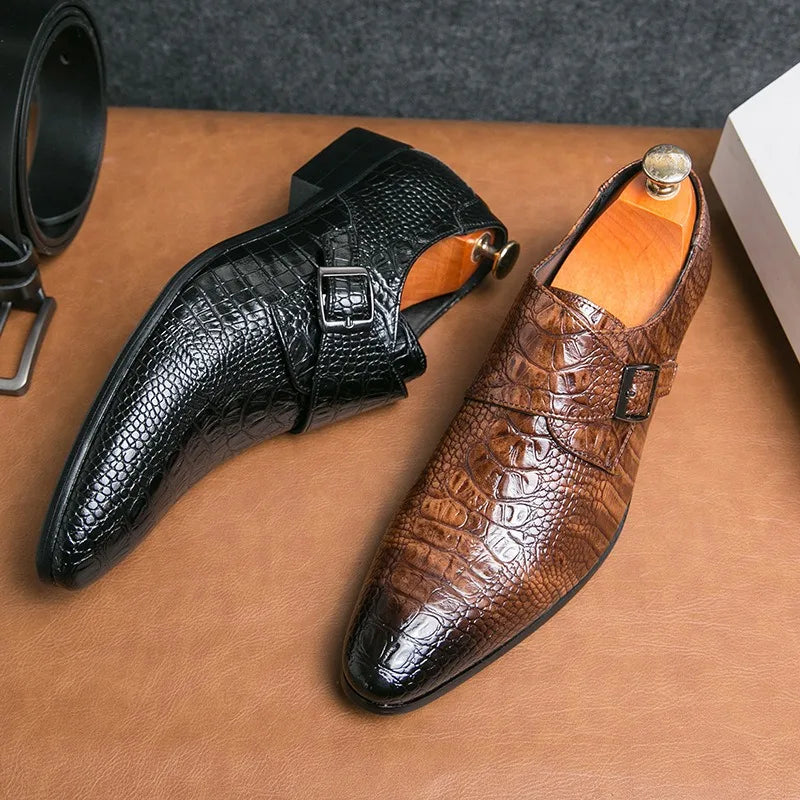 Pointed Leather Loafers