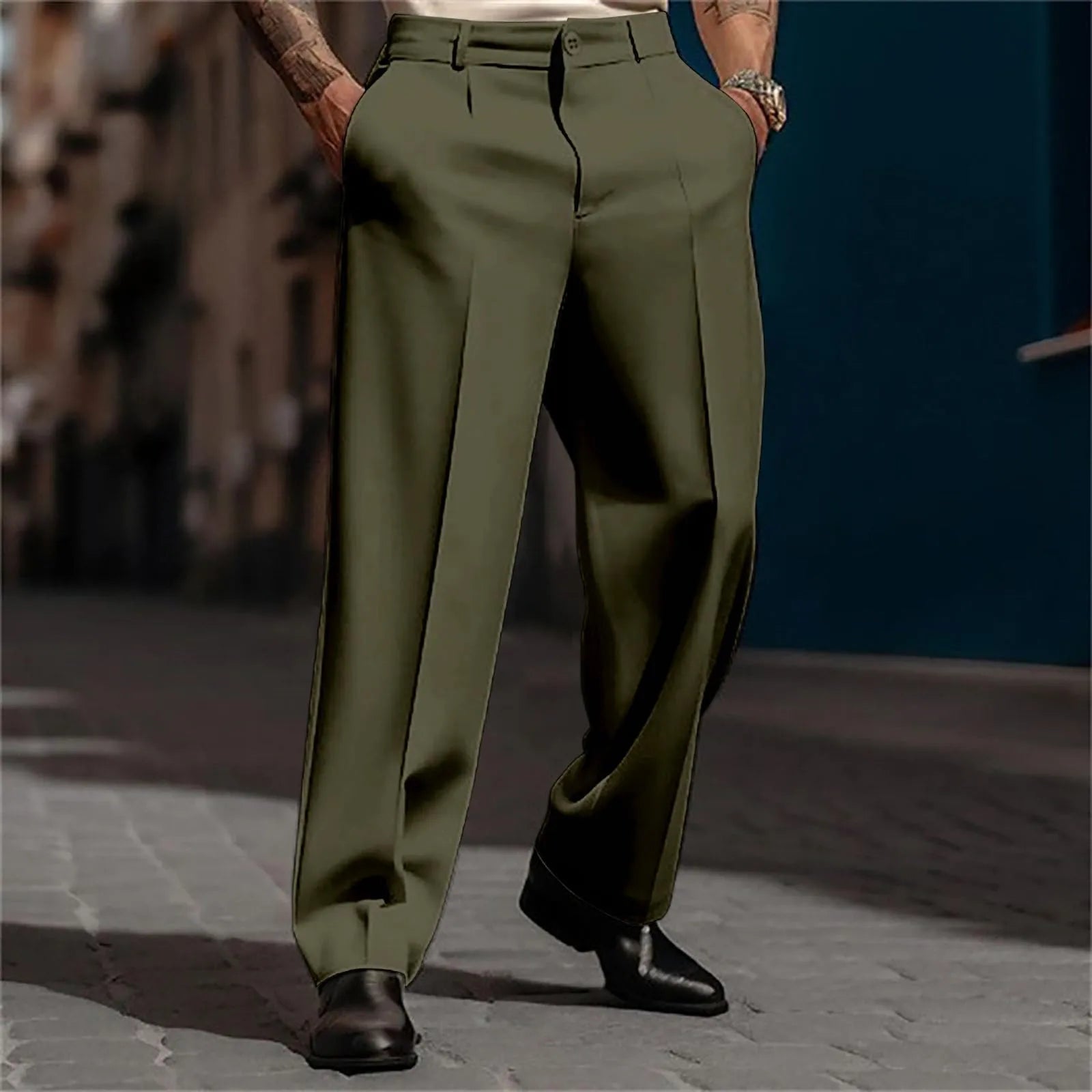 Straight Leg Breathable Fashionable Trousers