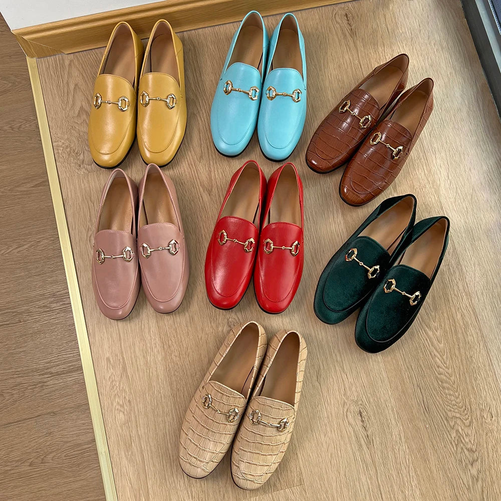 Genuine Leather Flats Outwear Casual Shoes